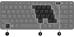 Menggunakan keypad Komputer dilengkapi keypad angka tertanam atau keypad angka terintegrasi.