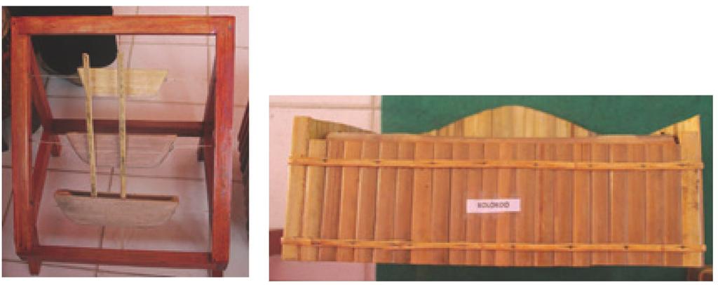 Sumber: Dok. Kemdikbud Beberapa instrumen musik dari bambu sebagai hasil eksplorasi masyarakat Gorontalo (Sulawesi) c.