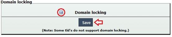 4. Jika Domain tersebut di lock, maka