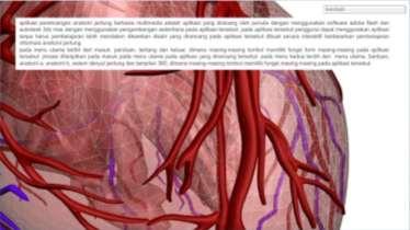2. Tampilan Panduan Pada tampilan ini menampilkan tampilan panduan mengenai aplikasi anatomi jantung manusia yang
