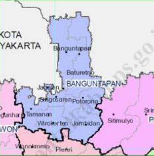 konversi lahan tinggi dan berbatasan langsung dengan kota Yogyakarta dan kecamatan Kasihan yang merupakan daerah penyangga kota. Adapun lokasi penelitian dapat dilihat pada gambar di bawah ini.