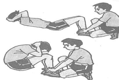 7 3. Baring duduk (Sit Up) untuk putra dan putri 60 detik a. Tujuan : untuk mengukur kekuatan dan daya tahan otot perut b.