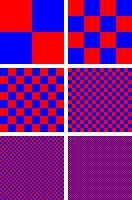 //4 Pola pixel grid Minimasi efek konturing = mencegah efek efek kontur yang tidak ada dalam citra asli. Pola pixel grid yang simetris akan menyulitkan dalam menghasilkan gradasi warna.