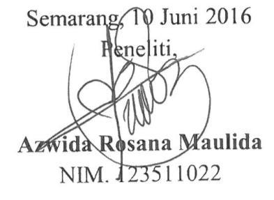 5. Ibu Dra, Yuli Heriana, MM., selaku kepala SMP Negeri 16 Semarang yang telah memberikan izin peneliti untuk melakukan penelitian. 6. Ibu Sri Rejeki, S.Pd.
