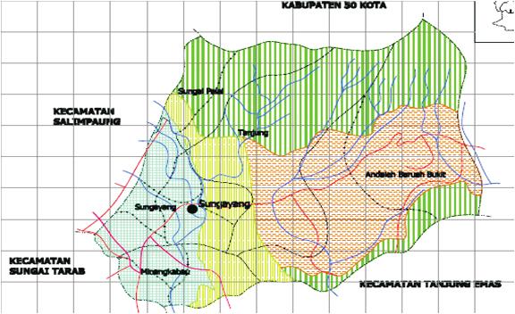 Wilayah Kerja Puskeswan - - Sungai Tarab Gambar 22. Peta Wilayah Puskeswa g.
