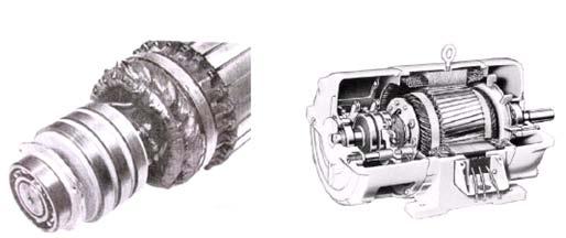 (a) (b) Gambar.3. a) Tampilan Cloe-Up Bagian Slip Ring Rotor Belitan b) Motor nduki Tiga Faa Rotor Belitan Gambar.4.