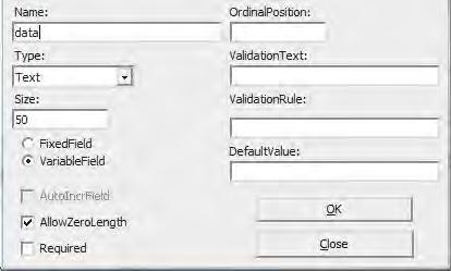 Masukkan nama tabel yang akan anda buat, lalu klik add field untuk menambahkan kolom pada table. Lalu buat field serta entry pada database. Gambar 4.