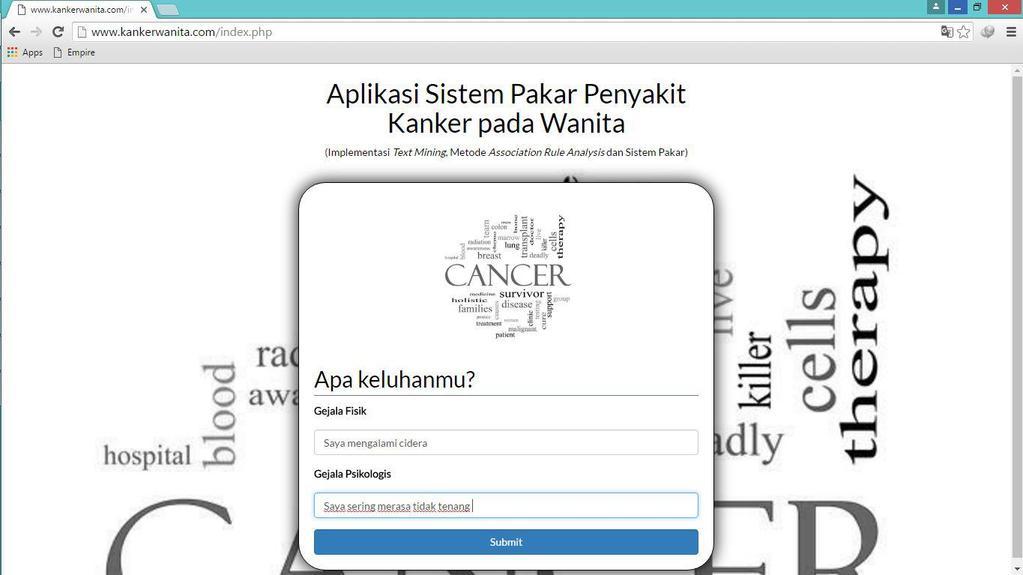 Tampilan Aplikasi Website