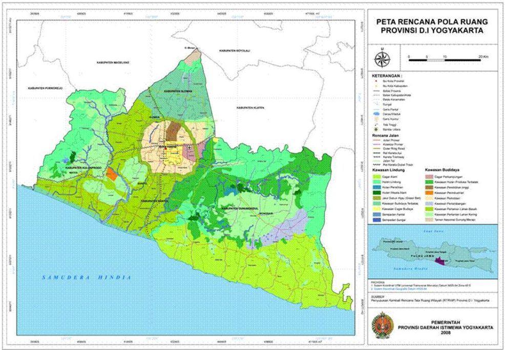 Gambar 3.5 Peta Rencana Pola Ruang Provinsi DIY Sumber : Bappeda DIY, 2014 3.