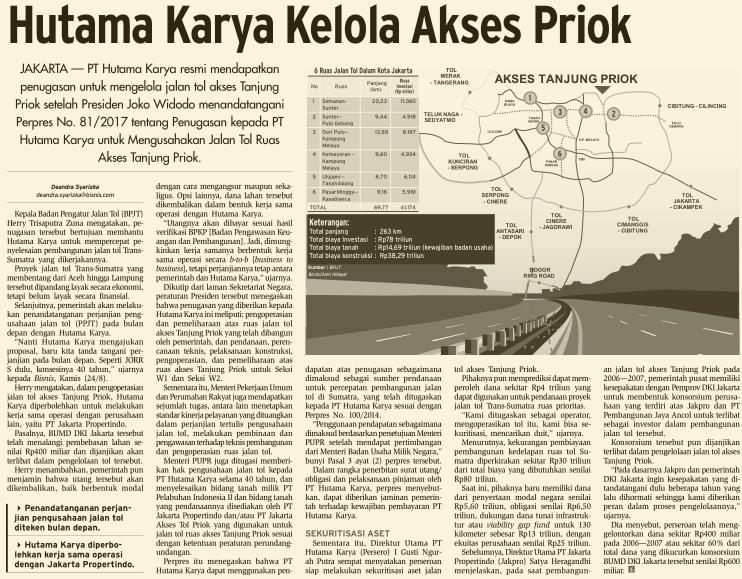 Hutama Karya Kelola Akses Priok Tanggal Media Bisnis Indonesia (Halaman, 28)