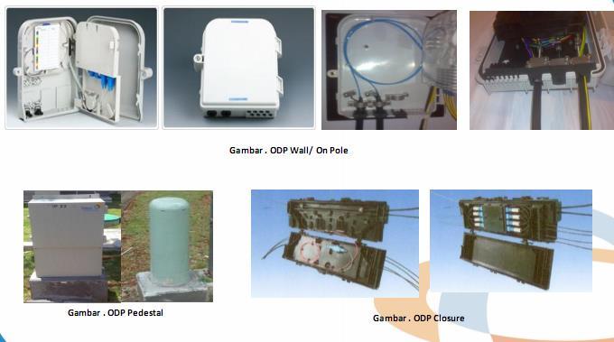 Gambar 5 adalah contoh ODC diluar ruangan, ODC mempunyai fungsi sebagai berikut : Sebagai titik terminasi ujung kabel feeder dan pangkal kabel distribusi Sebagai titik distribusi kabel dari kapasitas