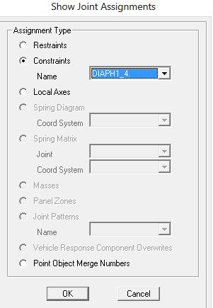 Untuk menampilkan joint constraint (misal guna memeriksa pemodelan), dapat dilakukan lewat menu: Piih menu Display Show Misc Assign Joint Pada kotak input yang muncul (Gambar 6.