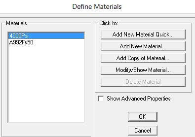 b. Menetapkan Material 1) Pilih menu Define Materials 2) Pilih Add New Material (untuk menambahkan