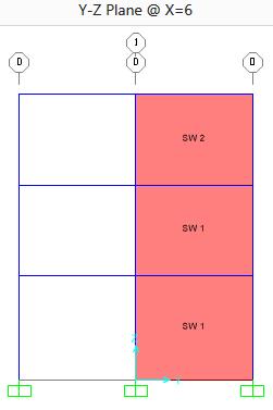 Gambar 5.6. Hasil penggambaran dinding geser (SW 1 & SW 2) f.