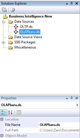 data flow, toolbox dan solution explorer yang mempermudah pengguna dalam membuat data source (OLTP dan OLAP), serta SSIS (SQL Server