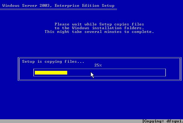 Lampiran 593 Pada Windows Server 2003, Enterprise Edition Setup Setup is copying