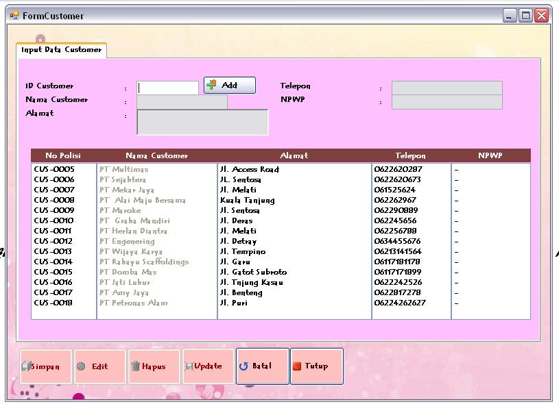 89 2. Tampilan Form Menu Utama Form ini berfungsi untuk menampilkan menu user, menu admin, menu user id, menu admin, menu keluar, seperti terlihat pada Gambar IV.1.