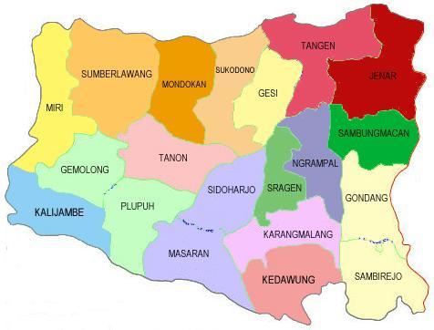 digilib.uns.ac.id 28 b. Kabupaten Sragen Wilayah kerja KPP Pratama Karanganyar yang kedua adalah Kabupaten Sragen.