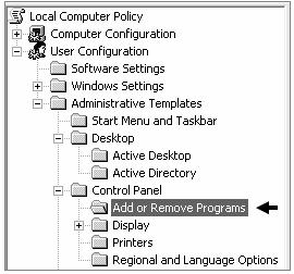 Add Remove Programs, yaitu tools yang digunakan untuk menginstal atau