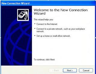 34 4. Klik Next pada New Connection Wizard Gambar 2.3 Jendela New Connection Wizard 5.