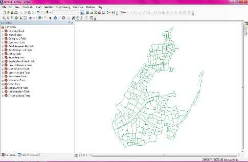 Hasil konversi dengan menggunakan software AutoCAD Land Enable Map 2009 menghasilkan data bidang tanah berupa format (.