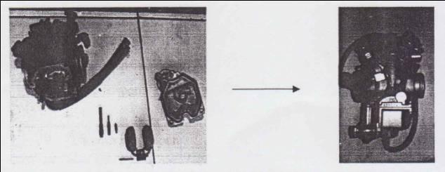 Bentuk Alat Jet Main 2,5 mm atau Gambar 5. Instalasi Alat Penelitian Keterangan gambar: A. Dynamometer: untuk mengukur torsi mesin B.