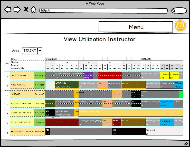 4.2.14 Interface View Utilization Instructor Gambar 4.