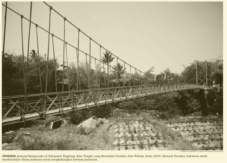 Judul Berita Foto Tanggal Media Kompas (Halaman, 14) Resume Jembatan Gantung Mangunsuko di Kanupaten
