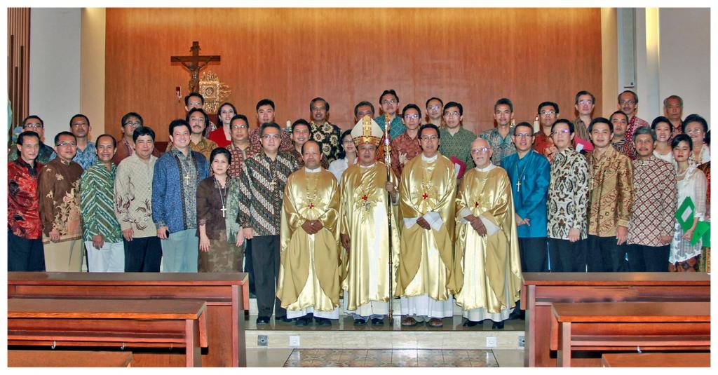 Romo Yus, Romo Nata, Romo Silvano Laurenzi SX dan Uskup Agung Jakarta Mgr
