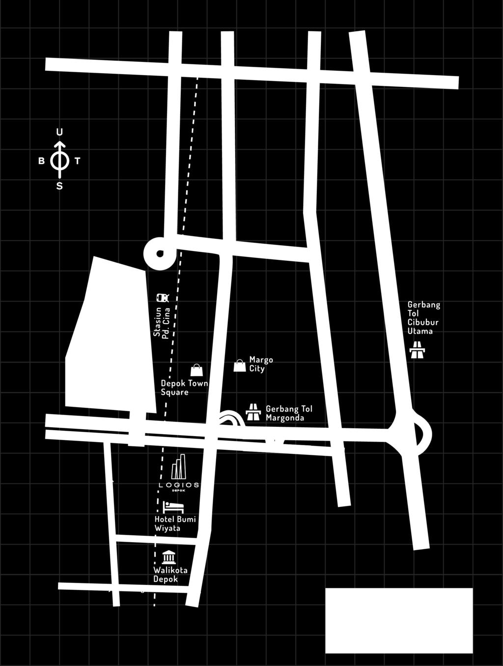 Lokasi Strategis Peta Lokasi Lokasi Strategis 5 Menit dari Depok Town Square & Margonda City Depan Gerbang Baru UI 5 menit dari Rumah Sakit UI Hunian Terpelajar 300