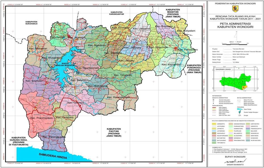 1 Peta Administrasi Kabupaten