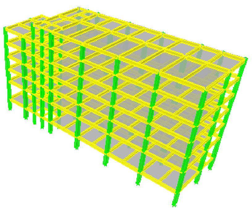 Pemodelan Struktur Bangunan Dengan Dilatasi (Model B2) Pemodelan Struktur Gedung Gambar 16.