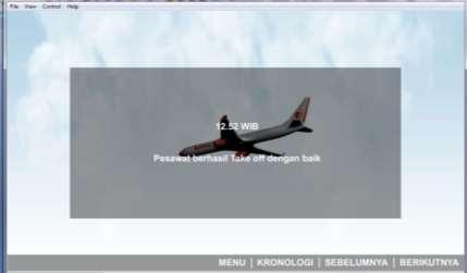 40 5. Tampilan Pesawat Ketika Mengudara Gambar dibawah ini tampilan pesawat sedang mengudara setelah berhasil take off dengan baik dari Bandara Husein Sastra Negara Bandung.