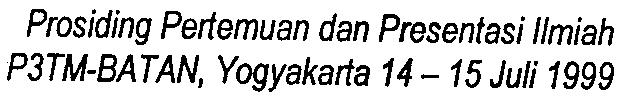 14 Buku II Prosiding Pertemuan dan Presentasi Ilmiah P3TM-BATAN, Yogyakarta 14-15 Juli 1999 Oari tabel kadar tertinggi yang diperbolehkan untuk 14C yang acta hanya untuk air yaitu sebesar = 3 x 104