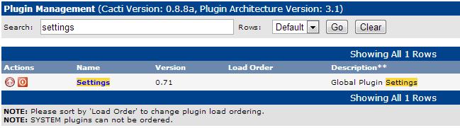 37 Untuk dapat mengunakan plugin ini harus menginstal kemuidan mengaktifkan plugin Settings terlebih dahulu karena tanpa plugin Settings, thold modul tidak dapat digunakan.