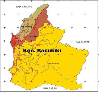 di sebelah selatan dan Kecamatan Bacukiki Barat di sebelah barat. Kecamatan Bacukiki merupakan kecamatan yang paling luas di Kota Parepare.