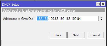 33. Tampilan IP Address to Give Out. 24. Setelah itu Setup DHCP Server sudah selesai. Gambar 4.34. Tampilan Setup DHCP Selesai. 25.