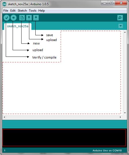 19 Gambar 2.13 Tampilan Menu Software Arduino IDE Sumber: (Arduino, 2015) 2.