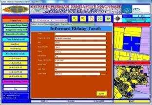Penyusunan Sistem Informasi Pendaftaran Tanah muka tampilan program