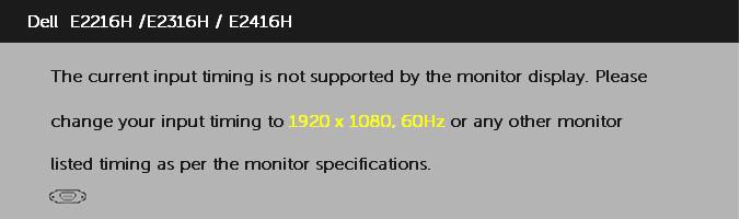 Pesan OSD Bila monitor tidak mendukung mode resolusi tertentu, Anda akan melihat pesan berikut: Ini berarti monitor tidak dapat mensinkronisasi dengan sinyal yang diterima dari komputer.