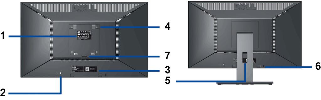 4 Lubang penempelan VESA (100 mm x 100 mm - dibelakangnya tepasang pelat alas)
