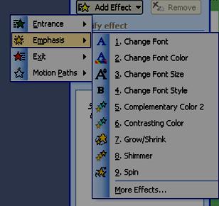 Pilih menu Animation, pilih Custom Animation sehingga muncul kotak