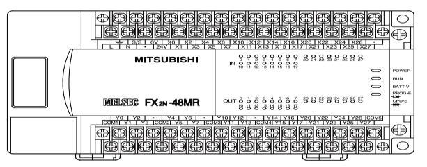 Gambar 2.5. Diagram blok PLC 2.4.1 PLC Mitsubishi FX2N-48MR[5] PLC Mitsubishi FX 2N -48MR adalah salah satu FX family MELSEC PLC keluaran produsen Mitsubishi Electric.
