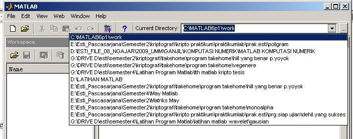 1. Current Directory Path Browser memungkinkan Anda melihat dan mengubah alamat Pencarian