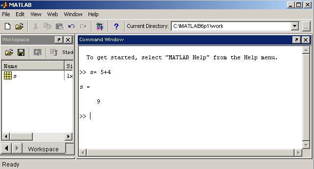 4. Command Windows Command windows dapat digunakan seperti kalkulator dan juga dapat untuk menuliskan operasi-operasi