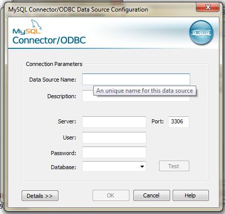 System & Security 4. Administrative Tools 5. Data Sources (ODBC) 6. Klik User DSN 7.