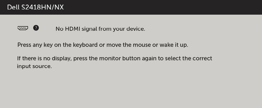 Jika Anda menekan tombol selain tombol daya, maka salah satu pesan berikut akan muncul, tergantung pada input yang dipilih: Jika