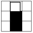 Jika piksel pusat bukan merupakan titik ujung dan memiliki nilai konektivitas = 1, maka tandai piksel ini untuk dihapus kemudian.