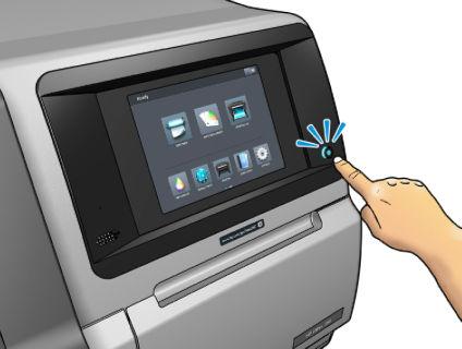 Bila Anda mematikan printer dengan cara ini, maka printhead akan tersimpan secara otomatis dengan kartrid pemeliharaan sehingga tidak mengering.