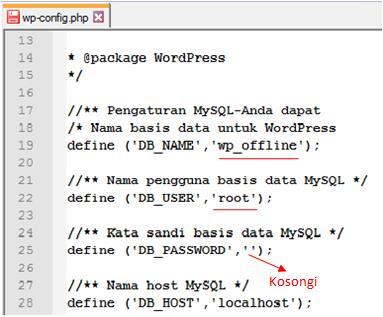 8. Setelah mengkonfigurasi file wp-config.php, buka program XAMPP lagi dan aktifkan komponen Apache-MySQL-FileZilla.